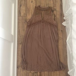 Medium brown altard state dress lace